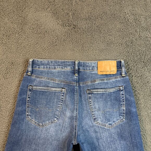 American Eagle Jeans Mens 30x34 Blue Athletic Fit Stretch Dark Wash Denim Pants - Picture 6 of 14